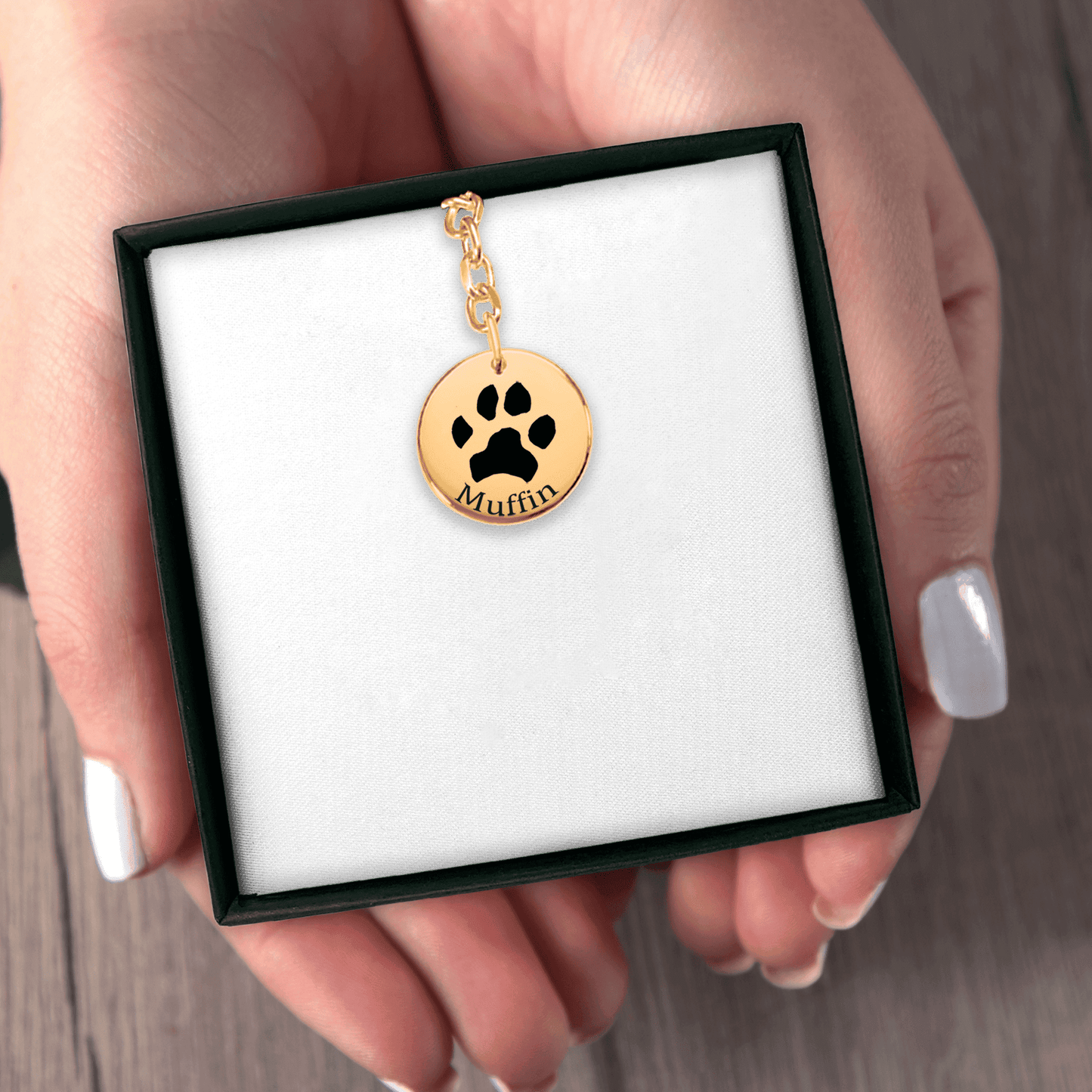 Dog/Cat Engraved Paw Keychain